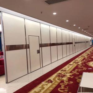 China Banquet Hall Movable Partition Walls Soundproof MDF Interior Sliding Wooden Door wholesale