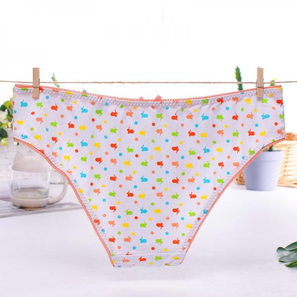 Quality Sanding milk fiber printing young girls thong underwear for sale