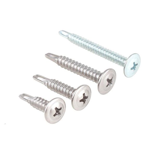 M4.2 X 3/4-Inch Galvanized Self Drilling Screws Wafer Head Phillips Cross Drive
