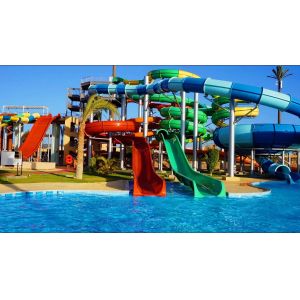 China Water Amusement Park Large Play Equipment Cainival Fiberglass Slide on sale