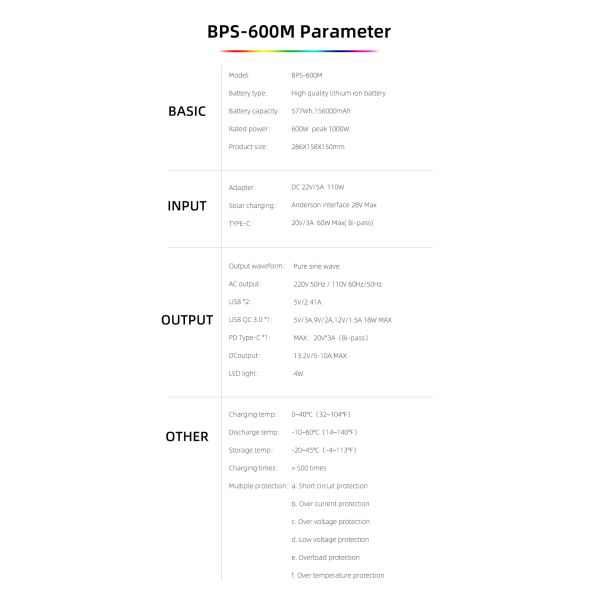Emergency 600w Portable Solar Power Generator PWM Controller