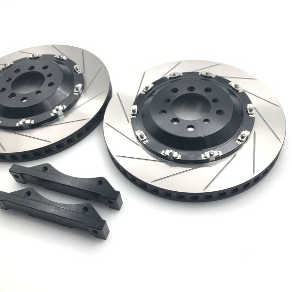 2pcs 16in Car Wheel Rear Brake Disc Grey Cast Iron HT250