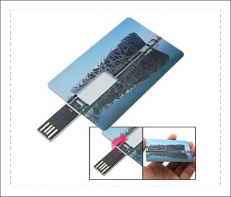 Lightweight Credit Card Shaped Pen Drive 32gb 16gb 8gb Pattern Customized