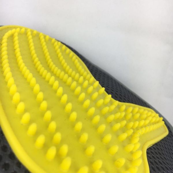 Soft Silicone Grooming Brush Glove Double Purpose Mesh Cat Hair Glove