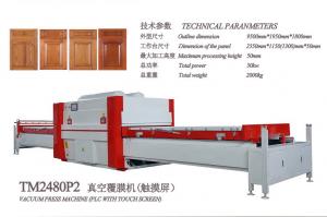 China TM2480P PLC touch screen operation PVC film vacuum membrane press machine for furniture on sale