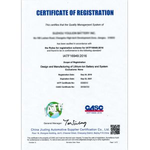 YM POWER TECH LIMITED Certifications