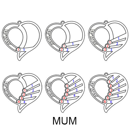 7gram 0.1in Personalized Photo Pendant Necklace Engraved Love Heart Necklace SGS