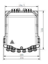 ROHS 16 Cores Ftth Distribution Box FTTA Fibre Optic Cable Junction Box