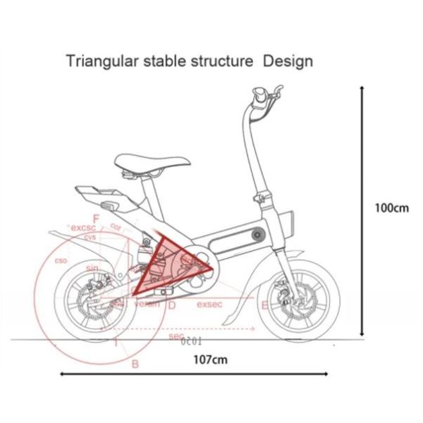 Disc Brake System Foldable Electric Bike Easy Storage