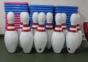 China 2.5m Tall White Blow Up Bowling Ball / Inflatable Human Bowling Set wholesale