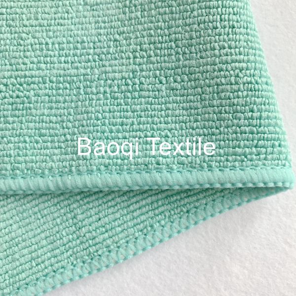 Blue color size 16”microfiber glasses towel polyester cleaning towels microfiber dish rugs for kitchen