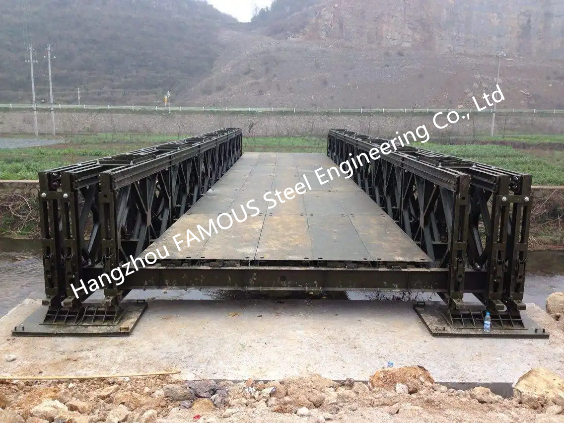 Deck Continuous Steel Truss Bridge Fast Delivery Modular Bailey For Emergency Use