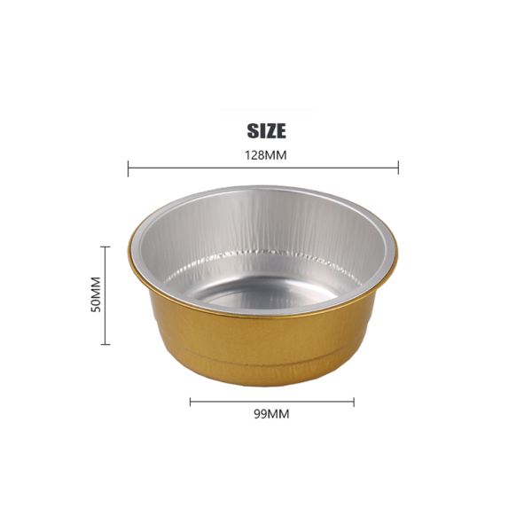 450ml Colorful Aluminum Foil Food Containers Smoothwall Disposable Pudding Baking Cups With Lid