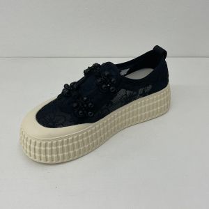 Casual Women Black Espadrilles Mid Top Black Designer Espadrilles