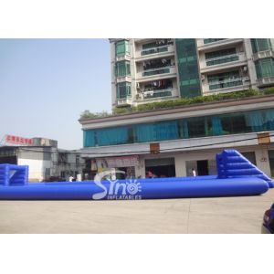 Funny Children Inflatable Games , Blue Inflatable Water Soap Soccer Field