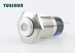 China Dot Type LED Metal Push Button Switch , 5 Pin Push Button Switch Light Weight wholesale