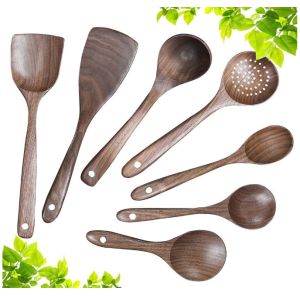China Monolithic Non Toxic Wooden Cooking Utensils Walnut CU Certified wholesale