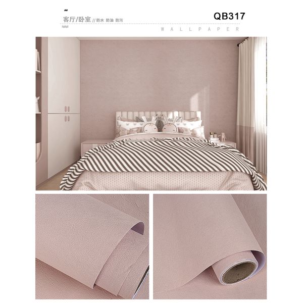 Blue Pink Cloth Fabric Wallpaper Waterproof Cloth Wallpaper For Wall