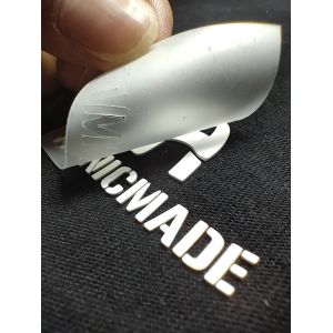 TPU Rubber Silicone Heat Transfer Logo Embossed Garment Iron On Logo Transfers