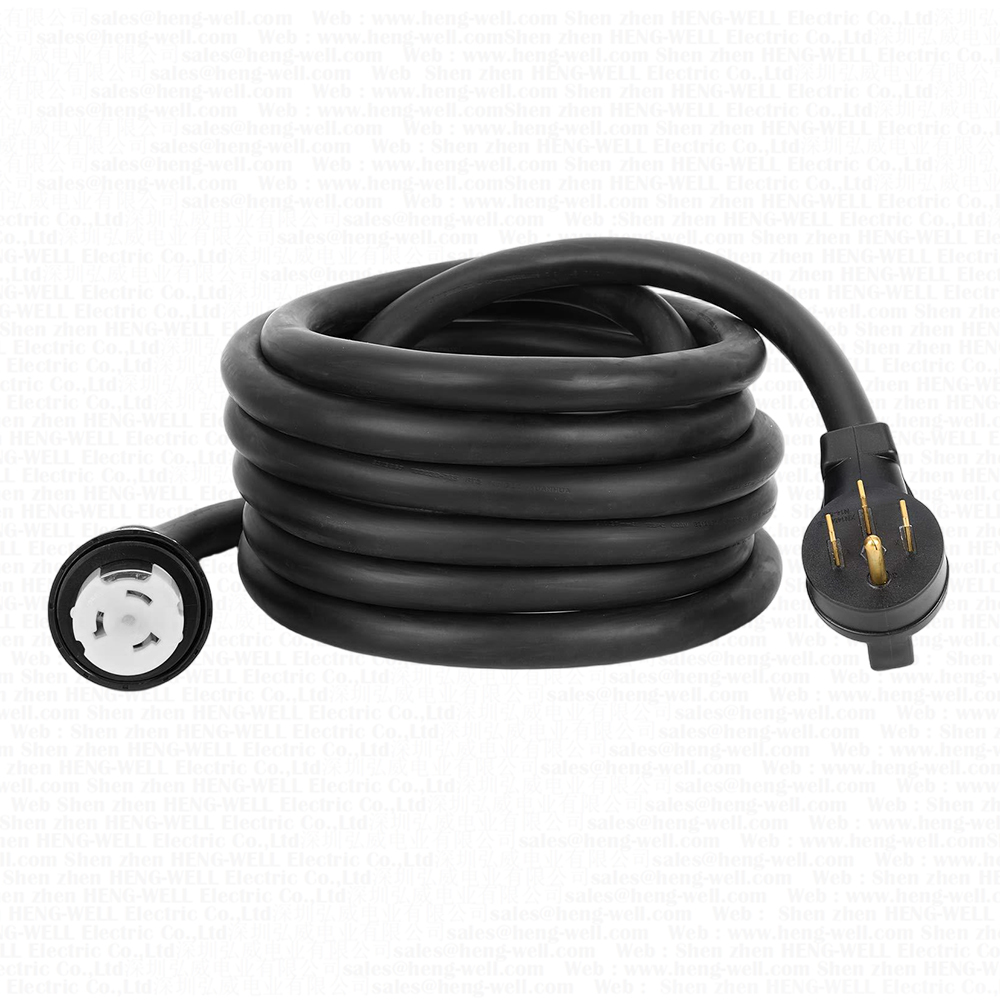Quality Heavy Duty 50 Amp Generator Extension Cord 14-50P to SS2-50R for RV Transfer Switch Home Backup Weatherproof with Grip Handle for sale