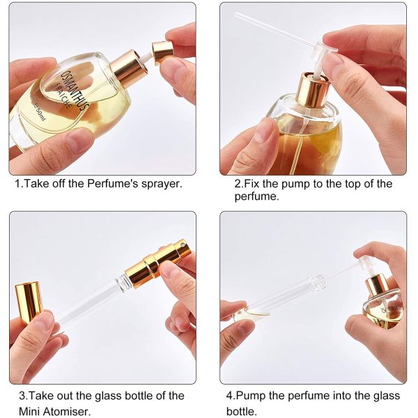 Travel Oxidizing Portable Perfume Atomiser Aluminium Glass Spray Bottle 10ml