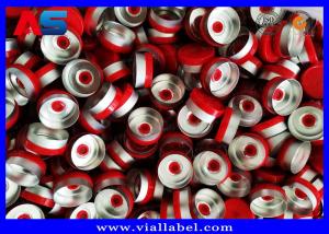 China Plastic Aluminum Flip Off Cap 20mm Red Color For Injectable 10ml Vials 22mm Width 50mm Height on sale