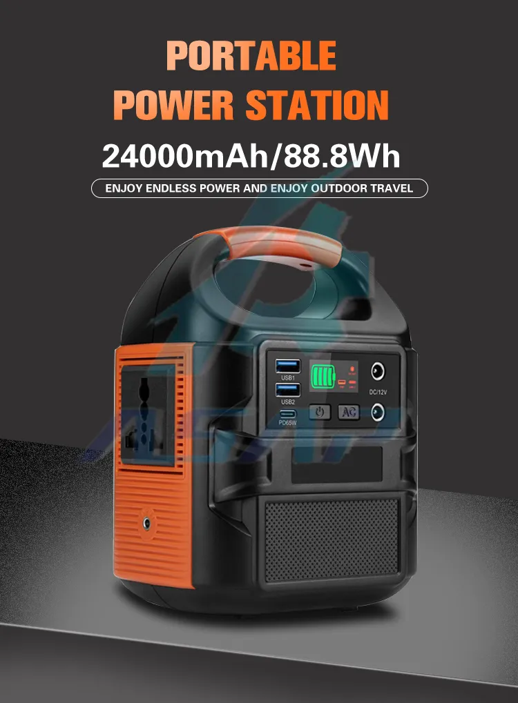Small Size 100W Mobile Power Station With Solar Panel USB/DC Output