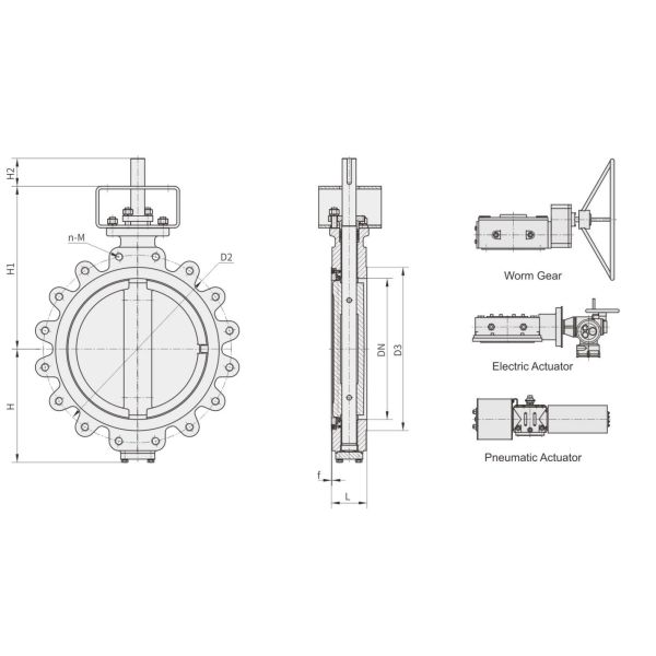 3 Inch Lug Double Eccentric Butterfly Valve 150LB A351 Cf8m 150Lb 80mm PTFE Seat Double Offset Butterfly Valve