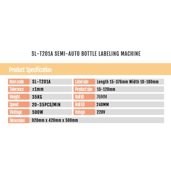 220V Semi-automatic Label Printing Machine for Round Plastic Bottles Durable Design