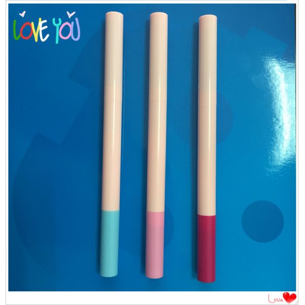 OEM customized color 10x140mm plastic double head eyebrow pencil with different nib