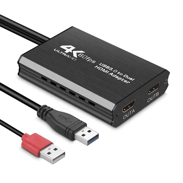 Non-Shielded USB 3.0 Dual HDMI x2 Output Audio Convertor Converter for Laptop Monitor