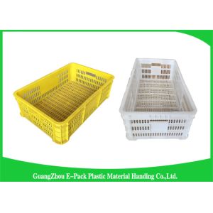 Economic Plastic Storage Food Crates / Stackable Storage Containers