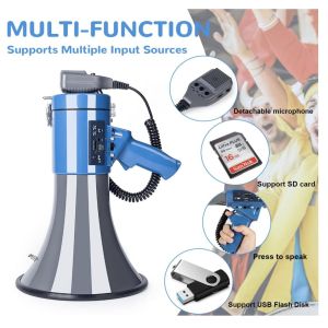 China ABS Aluminum Alloy Loudest Bullhorn Aluminum Megaphone 300m Range wholesale