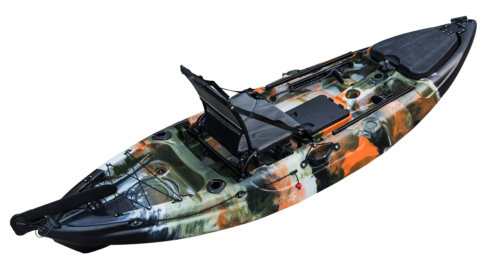 Blow Fitting Sea Fishing Kayak , Simple Black Color Single Man Canoe