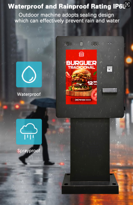 21.5 inch Microphone Camera Built in Self Service Kiosk Touch Screen Kiosk For Outdoor Transactions