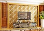Luxurious Modern Style Wallpaper with Removable Gold Foil Material , Geometric