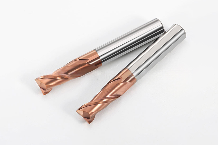 2-4 Flute Tungsten Carbide End Mill with 55-Degree Flat Bottom and 35° Helix Angle for CNC Machining