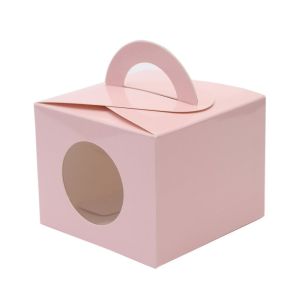 China Recycled Materials Custom Luxury Cake Candy Chocolate Packaging Paper Box With Window on sale