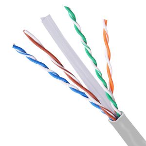 China Bare Copper Cat6 UTP Network Cable Solid Copper Gray Extend To 550MHz 1000ft wholesale