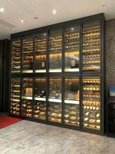 China Black Glass Living Room Luxury Modern Wine Cabinets MINXINLONG Brand wholesale