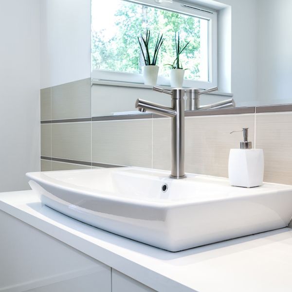 Lead Free 304 Stainless Steel Bathroom Lavatory Faucet