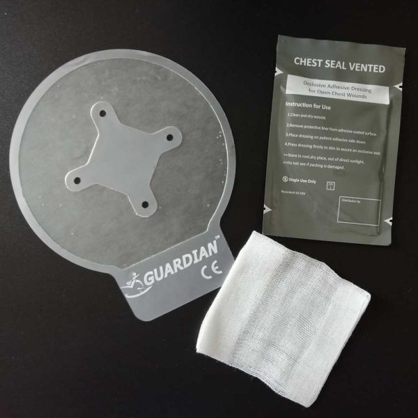 Emergency Wound Dressing Bandage Chest Seal Vented IFAK Supplies Penetrating 15cm