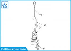 China Galvanized Stainless Steel Pendant Lamp Cord Kit , Rock Wool Hanging Light Kit wholesale