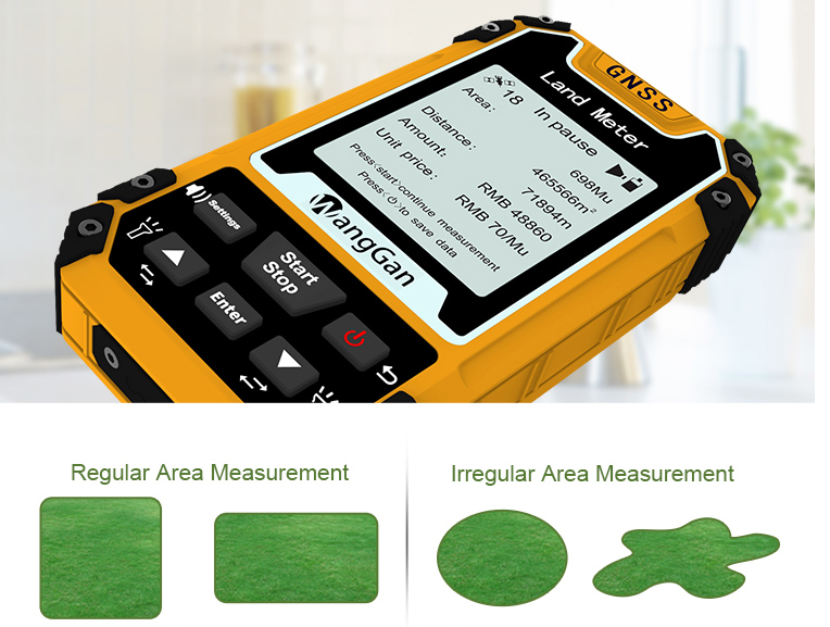 GNSS GPS Regular Irregular Land Distance Area Measuring Device Handheld