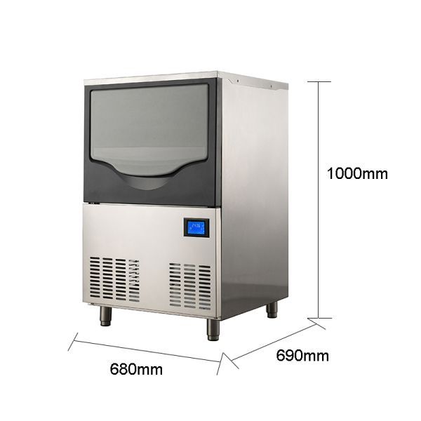 Space Saving Automatic Crescent Ice Machine 50kg Ice Storage Capacity R22 Refrigerant