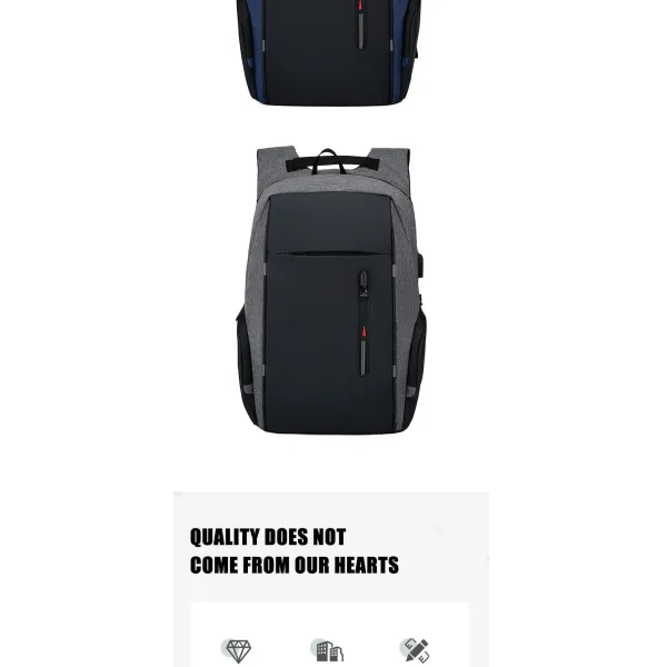 Durable Polyester Waterproof Business Laptop Backpack with USB Outdoor Travel Sports Bag