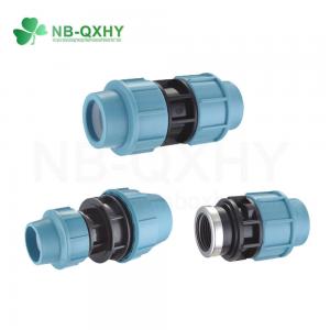 China PP Compression Coupling for Agricultural Irrigation Pipe Fitting System 16mm-110mm wholesale