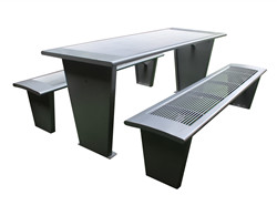 6 Feet Commercial Outdoor Metal Benches For Park Garden Community