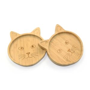 China Divided Bamboo Kids Suction Plate Stay Put 215g Tiger Shaped wholesale