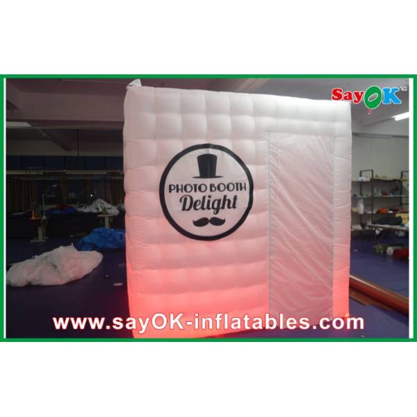 Advertising Booth Displays Cube Portable Mobile Inflatable Photo Booth LED With Logo Printing ROHS